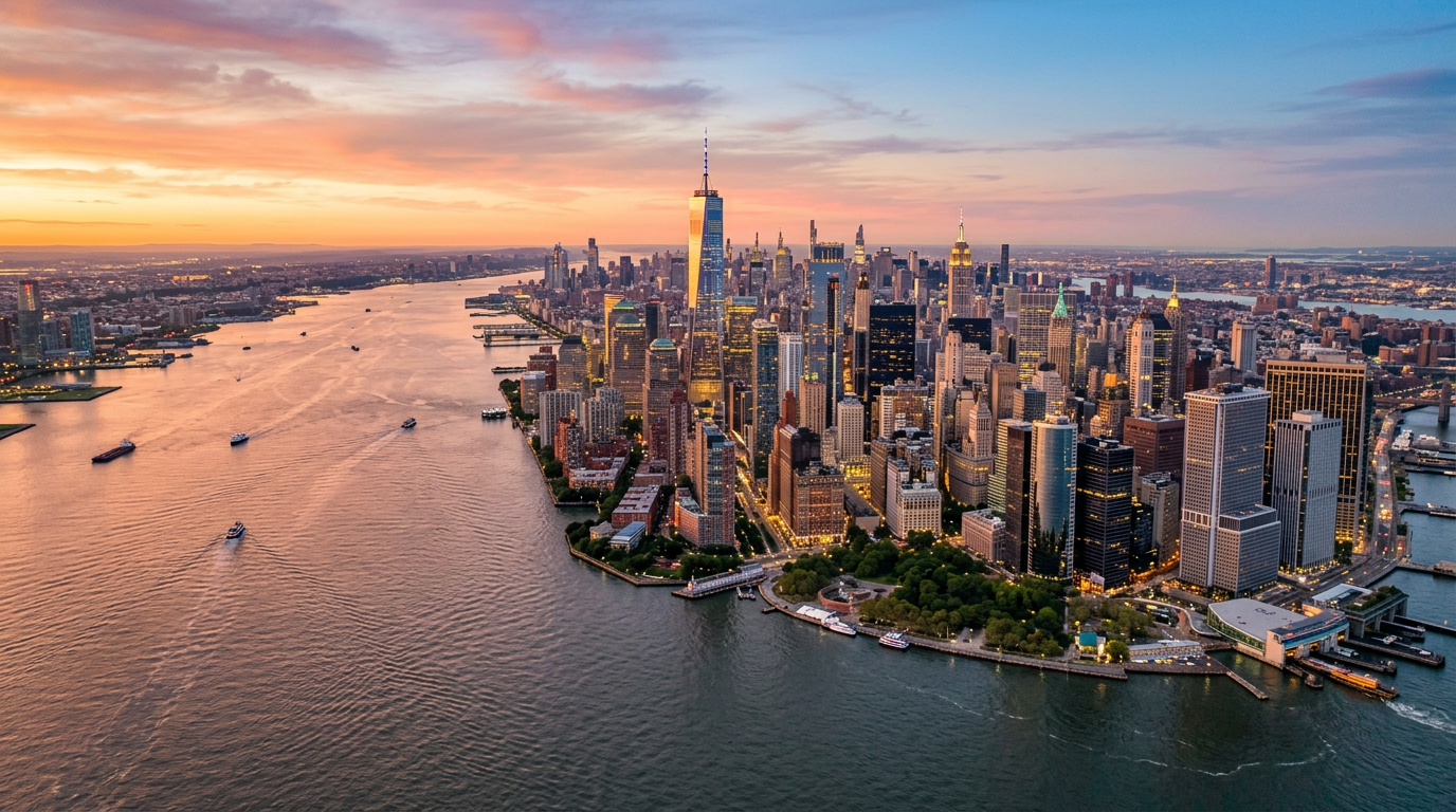Manhattan skyline, New York — Lowlands brings the Low Countries (Brussels, Antwerp, Amsterdam, Rotterdam) to New York